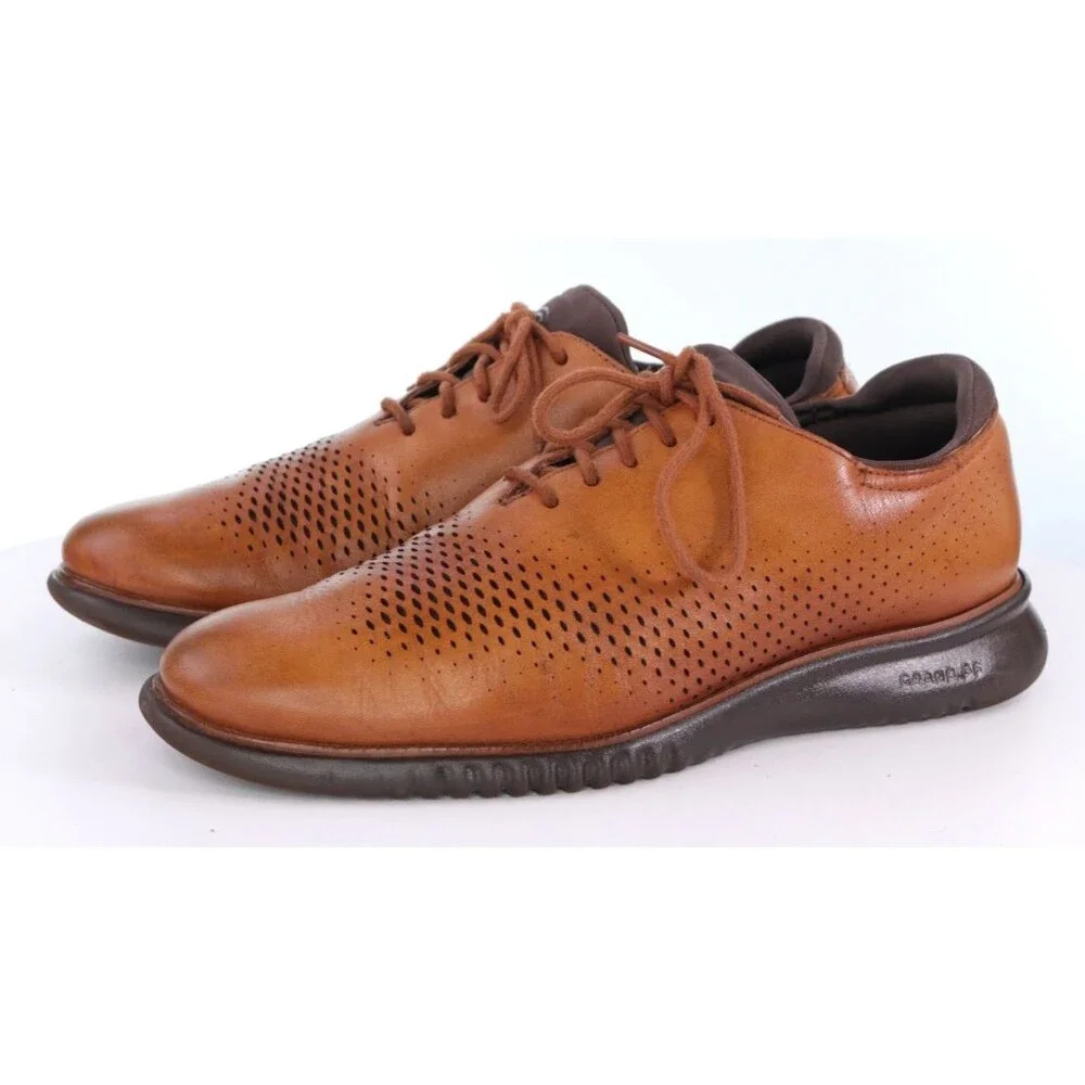 Cole Haan Zerogrand Laser Cut Men's Wingtip Oxford Dress Shoes Size 9.5 M C25351
